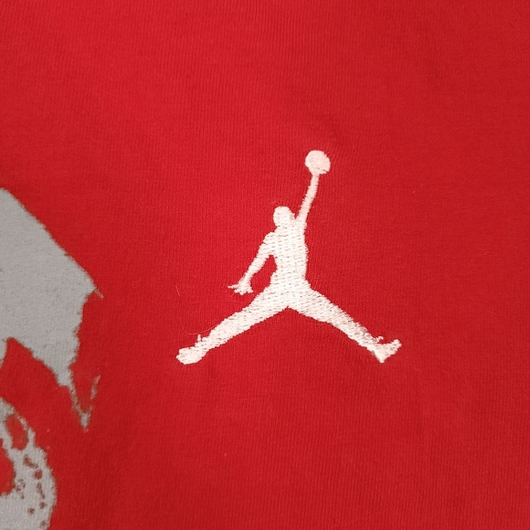 Vtg Air Jordan III 3 Spike Lee Mars Blackmon Graphic Tee Red Mens XL Small Hole - Picture 8 of 14